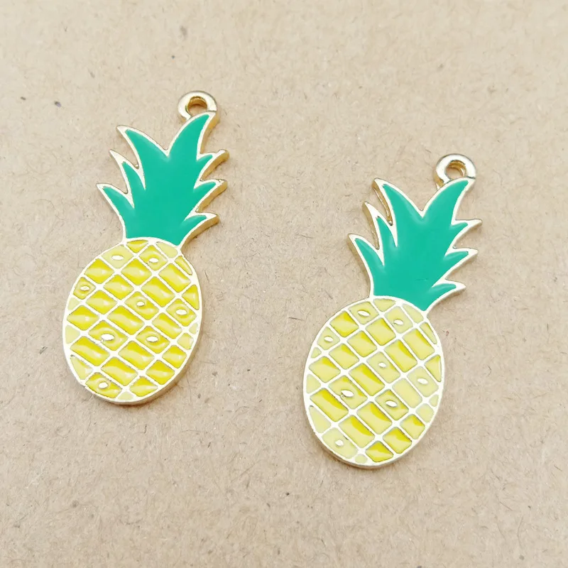 Бесплатная доставка 40 шт./лот 32*13 мм золотой тон фрукты Pinapple амулеты DIy ювелирных