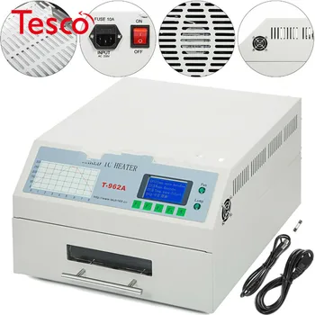 

PUHUI T-962A Infrared Solder Led Free Reflow Oven Windowed Drawer IC Heater 300x320mm T962A