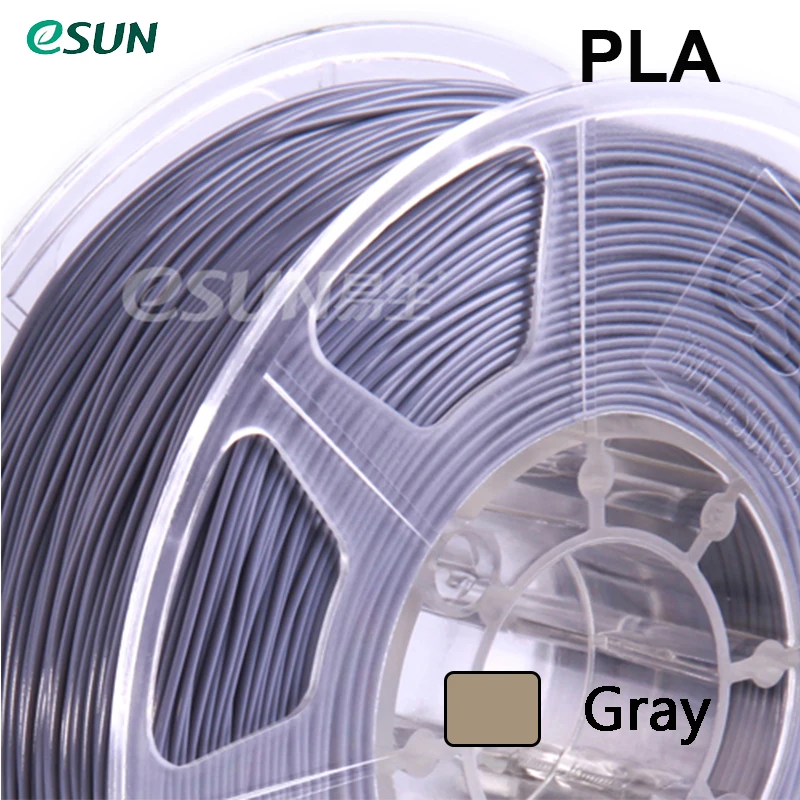PLA Gray Esun PLA, PLA+ нить цвета кожи 340 м, 1,75 мм, 1 кг/Быстрая из России - Цвет: PLA Gray