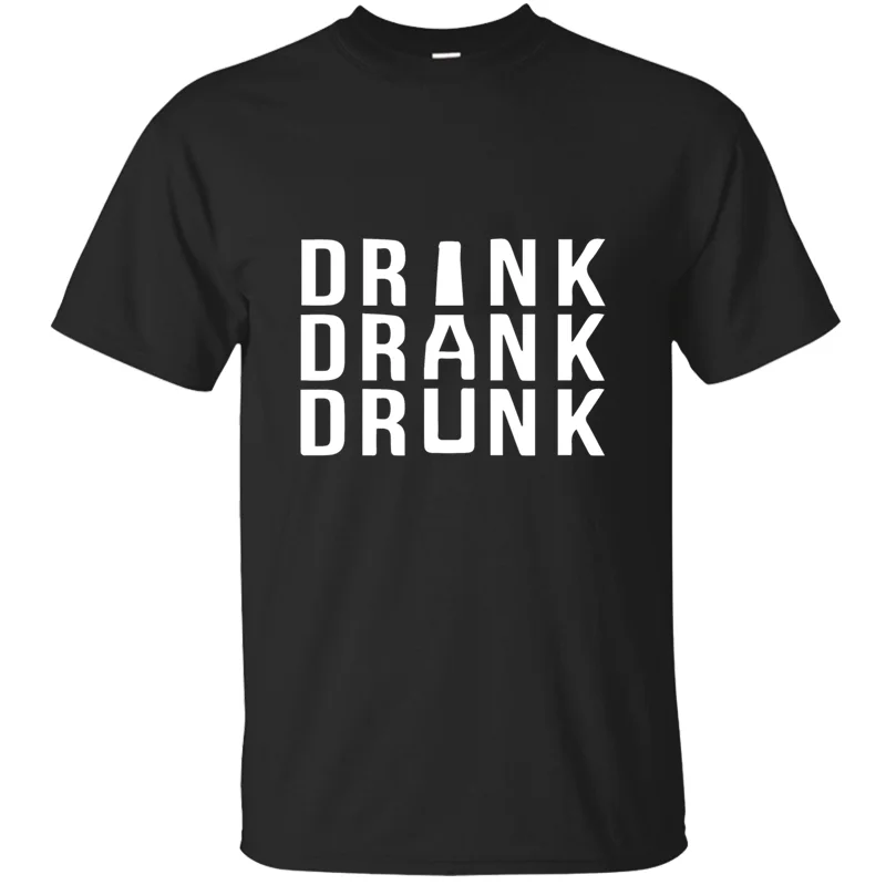 Дизайнерская футболка с надписью «Humor drink drunk» г. Семейная футболка унисекс больших размеров S~ 5xl хлопковая Футболка с круглым воротником