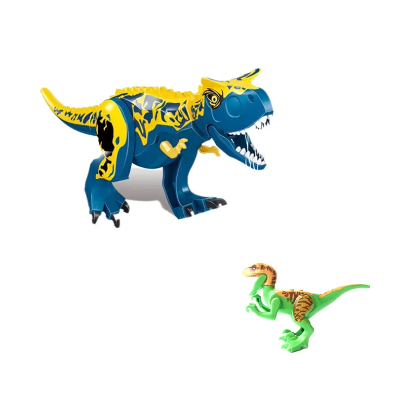 28 шт. полярный медведь карнотаурус трицератоп динозавр T-rex строительные блоки кирпичи детский подарок детские образовательные игрушки модель