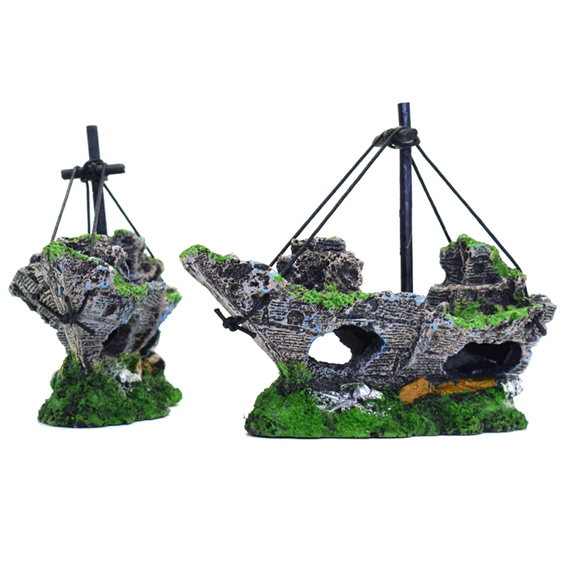 Аквариум quarium ландшафтный морской корабль украшение пиратского корабля