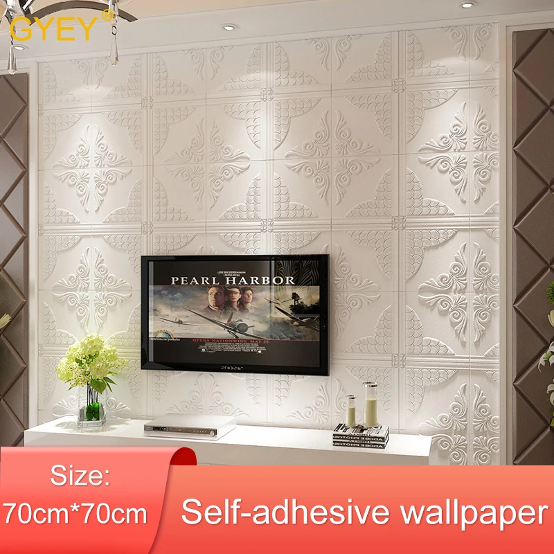 

Self-adhesive 3d Foam Wall Stickers Living Room Background Bedroom Decoration Stickers Soundproof Waterproof Wallpaper Stickers