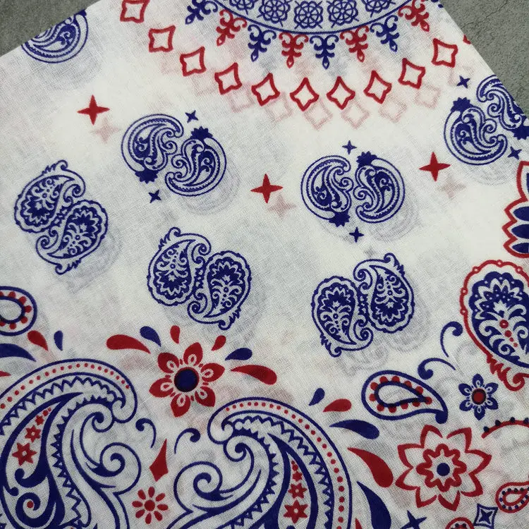 Хлопок Headtie квадратный шарф бандана унисекс в стиле "хип-хоп" красный белого и синего цвета шарф шейный платок Головные уборы волос повязка-шарф шеи наручные повязка