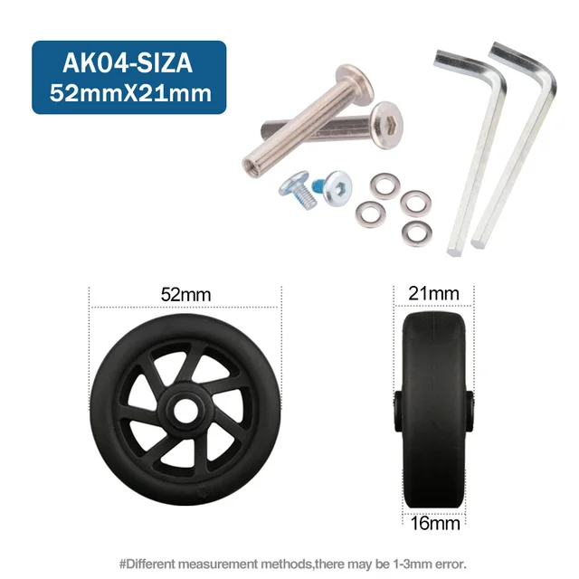Luggage wheels repalcement trolley case pulley wheel mute universal accessories 20-28 inch suitcase wheels caster for luggage AK04-52-21