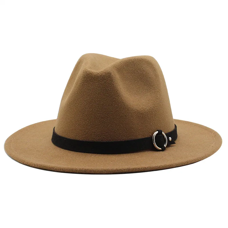 Fashion Women Men Wide Brim Wool Felt 