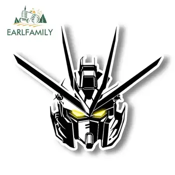 

EARLFAMILY 13cm x 9.8cm GUNDAM Car Sticker Accessories Helmet Motorcycle JDM Polyethylene Sunscreen Waterproof Oem Cartoon