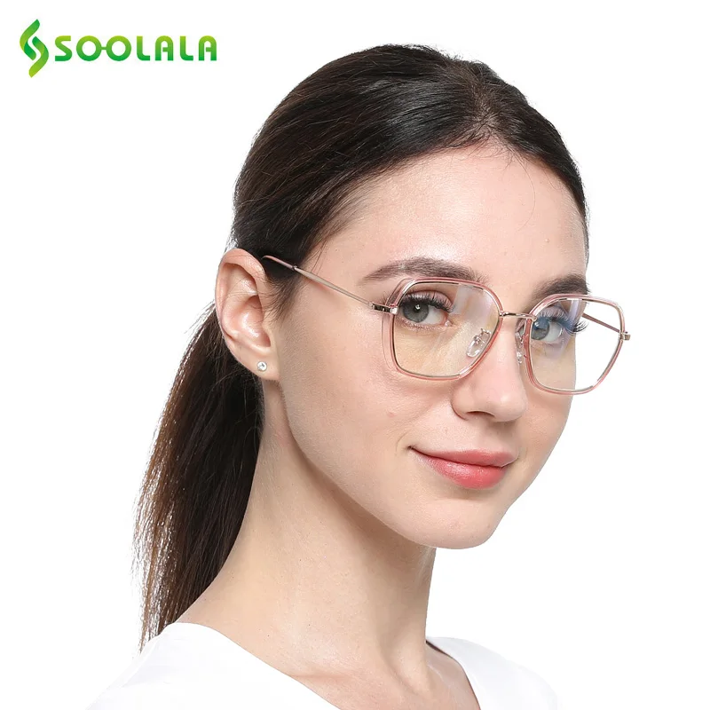 Очки для чтения компьютера SOOLALA с защитой от синего света женские очки пресбиопии