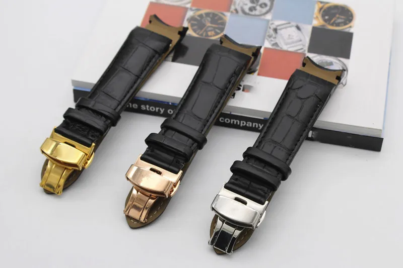 Ремешок ручной работы для часов Tissot T035, ремешок для часов, ремешок из натуральной кожи, изогнутый конец, 22 мм, 23 мм, 24 мм, стальная пряжка, браслет на запястье