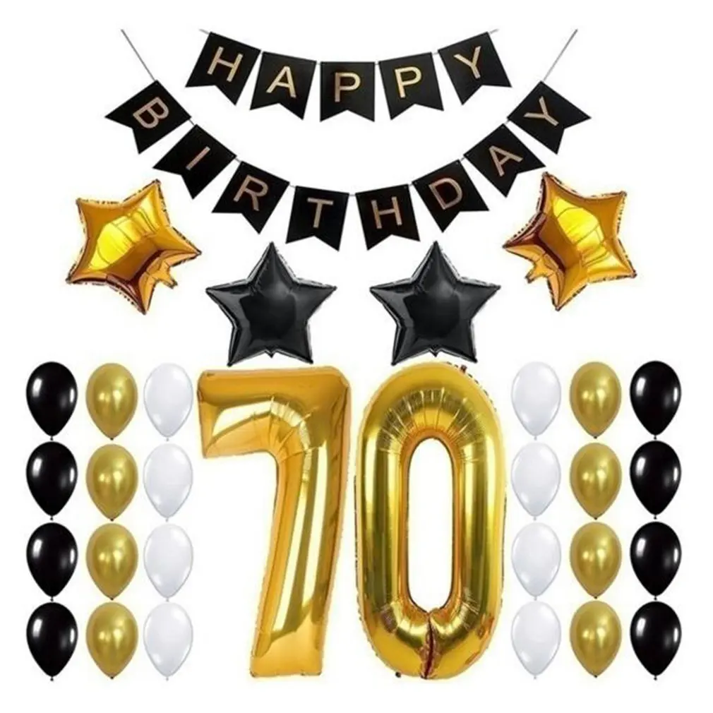 

Digital Aluminum Film Birthday Party Balloon Background Decoration Stamping Fish Tail Flag Pull Flower Set