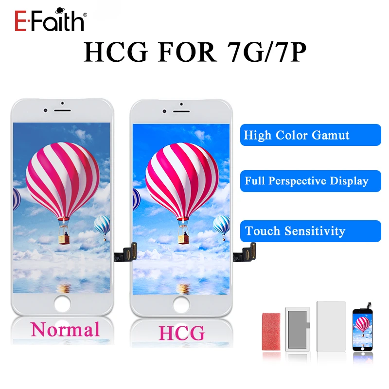 EFaith A+++ качество для iPhone 7 7 Plus или 7 P ЖК-экран HCG высокая цветовая гамма дисплей сенсорный экран дисплей дигитайзер Замена