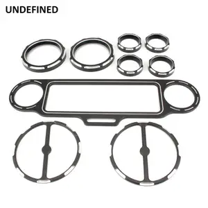 Image 2 - Motorcycle Black Stereo Accent Speedometer Speaker Trim Ring 9pcs Kits For Harley Touring Electra Glide Street Glide Trike 96 13