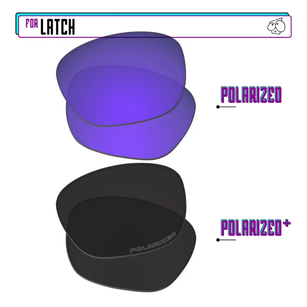 

EZReplace Polarized Replacement Lenses for - Oakley Latch Sunglasses - BlackP Plus-PurpleP