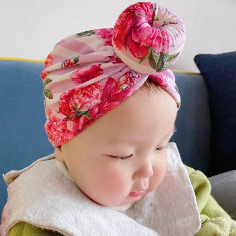 Children S Borderless Print Hat Baby Donut Pullover Cap Newborn Baby Cap Hair Band Hair Accessories Donut Hat Hair Cap