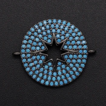 

5pcs/lot 22x18mm CZ Zircon DIY Jewelry Meteor Star Charm Connectors Wholesale Custom Orders Welcome Bracelet Making Connector