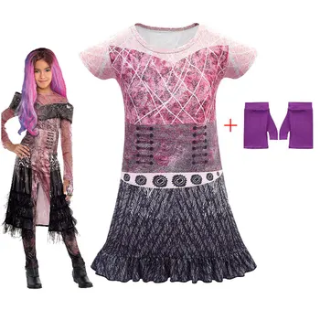 

New Surprise Short Sleeve Skirt Descendants Descendants 3 Peripheral cosplay Girl Role Playing Long Pajamas