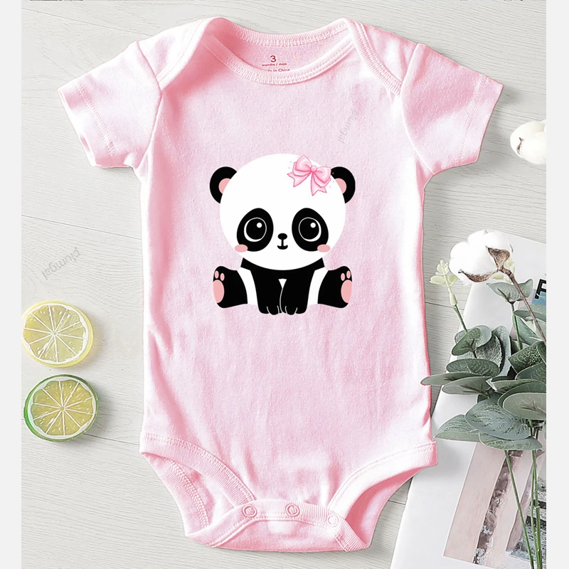 Panda Let's Cuddle Baby Clothes Clothing for Babies Newborn Shower Gifts Cute Girl Boy Infant Romper Winter Jumpsuit Kids customised baby bodysuits Baby Rompers