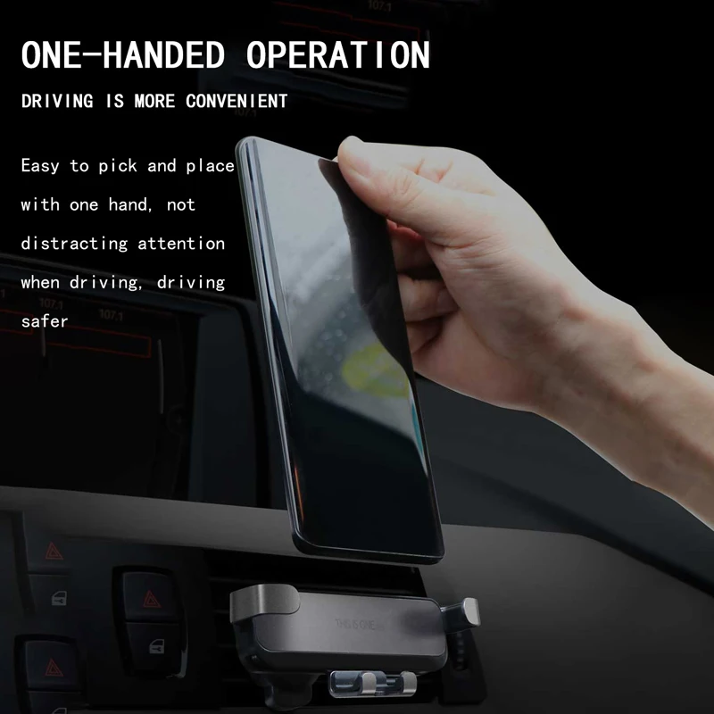 Universal Grip Car Mount Alloy Gravity Phone Holder Stand Bracket For Samsung Phone Accessories