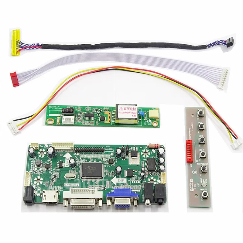Плата управления монитором Latumab для B170PW06 V.2 V2 HDMI + DVI VGA ЖК дисплей Светодиодный