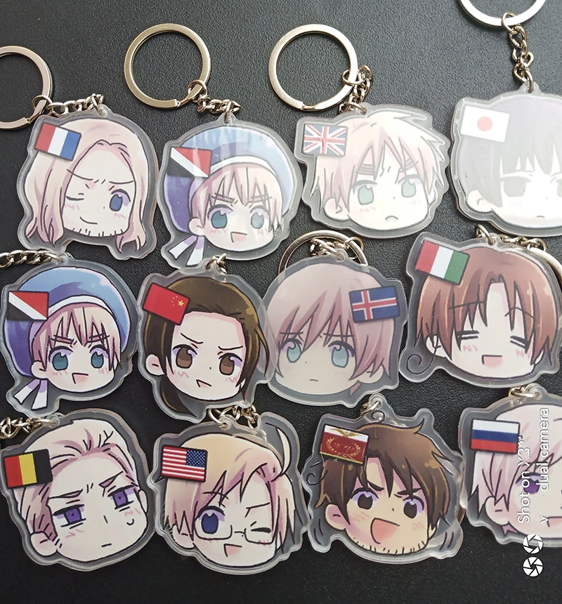 12ピース セットヘタリア世界きらめきイギリス米国中国イタリアフランスキーホルダーキーリングkulcstarto Keychain Keyring Keyring Keychainkeychains China Aliexpress