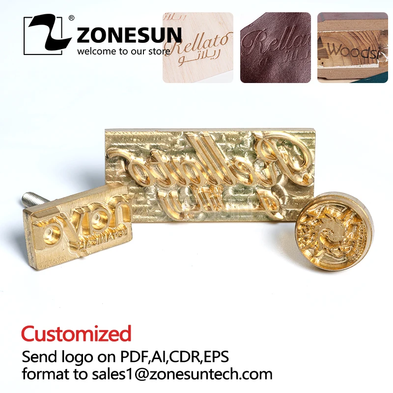 ZONESUN штамп для тиснения с пользовательским логотипом горячее тиснение из фольги