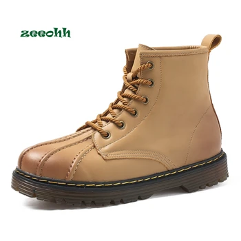 

Male High Top autumn winter Oxfords Men Chelsea Motorcycle Boots Youth Dress Shoes Work Boot Platform Sneakers Male Footwear