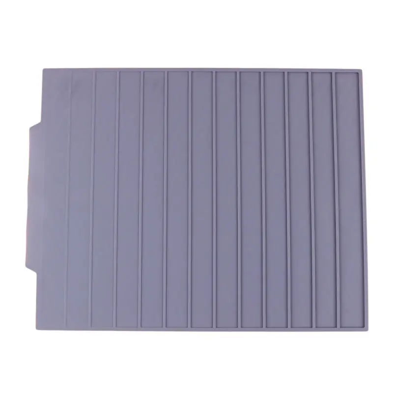 New Rectangle Silicone Drain Mat Drying Dishes Pad Heat Resistant Slip-proof Tray Thickened Water Pad Baking Tool Kitchenware