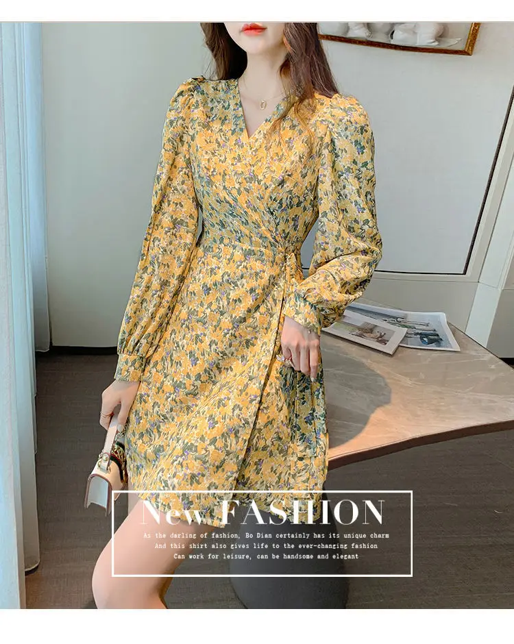 Floral Mini Dresses Women Lace-up Korean Style Chic Trendy Slim Popular Ulzzang Vestido Feminino Summer Leisure Vintage 2021 Ins plus size wedding dresses