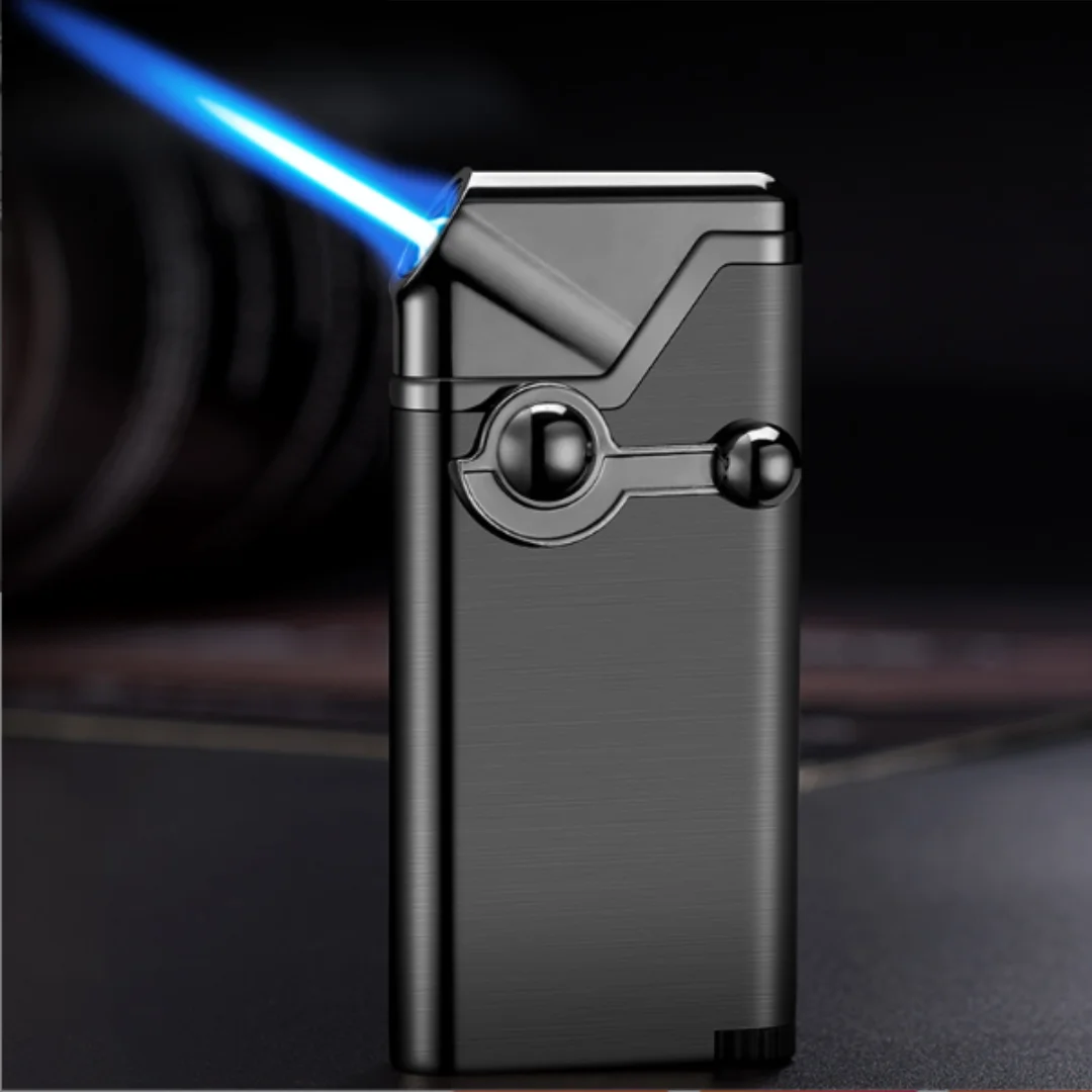 Cigarette Lighter Butane Gas Torch, Inflatable Jet Flame, Windproof Cigar Pipe Lighters, Gifts for Men, Fashion, New