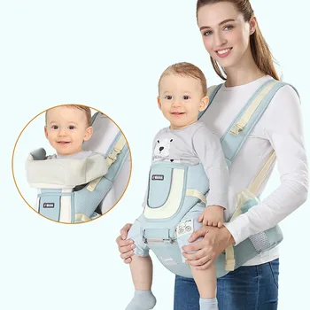 

OLOEY 0-48M Multifunctional Cotton baby carrier Infant Baby Hipseat Backpack Front Facing Kangaroo for Baby Travel four seasons