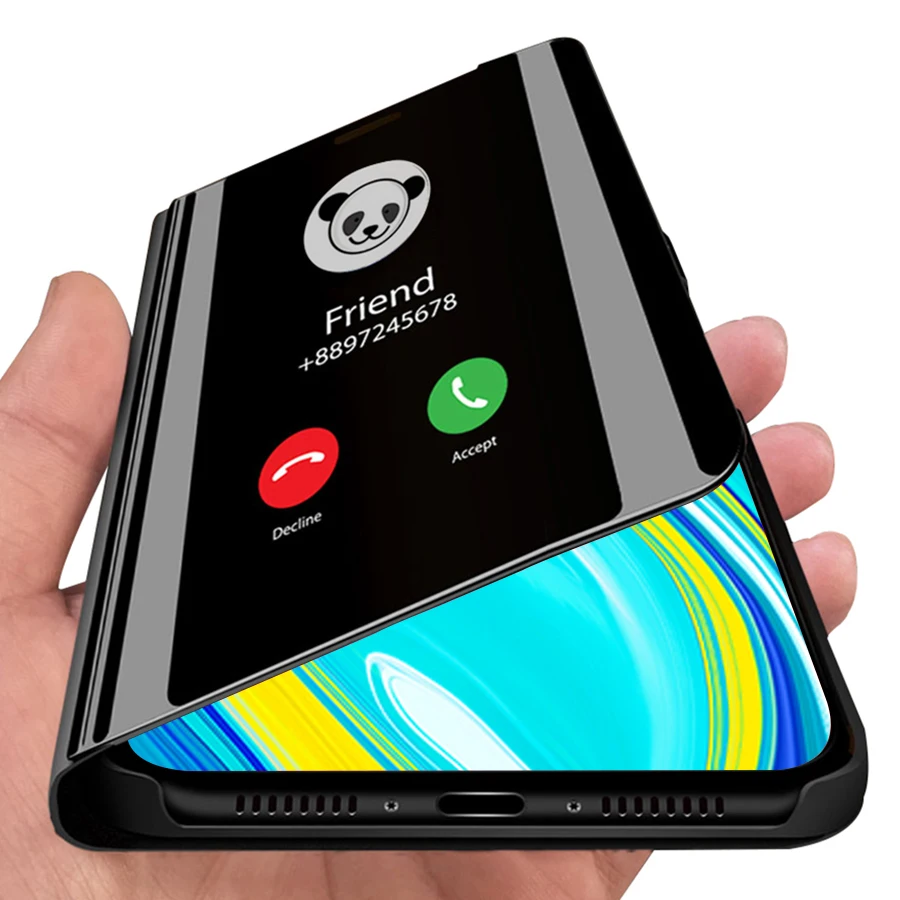 Умный зеркальный чехол для Xiaomi Redmi Note 9 s Pro Max 8 8T 7 5 6 K20 Pocophone F1 F2 4X 8A Mi 9T SE A2 Lite A3
