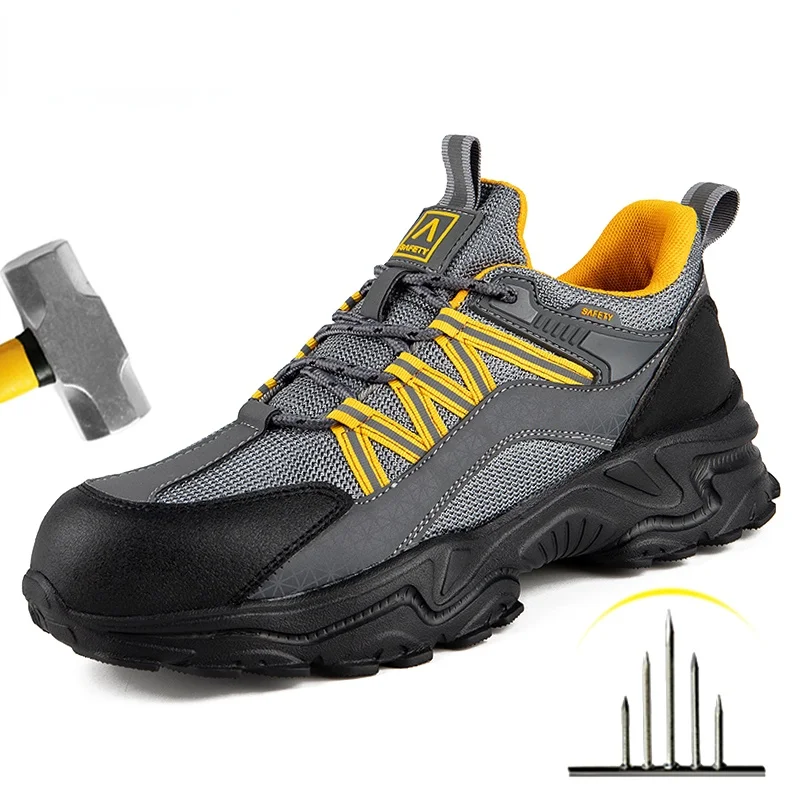 Safety Work Shoes Construction Men Outdoor Steel Toe Cap Puncture Proof High Quality Lightweight Indestructible Boots | Обувь