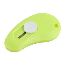 Mini couteau utilitaire Portable pour enfants, coupe papier, lame de rasoir en papier, papeterie créative, mignon Kawaii, couleur unie, 4 pièces/lot