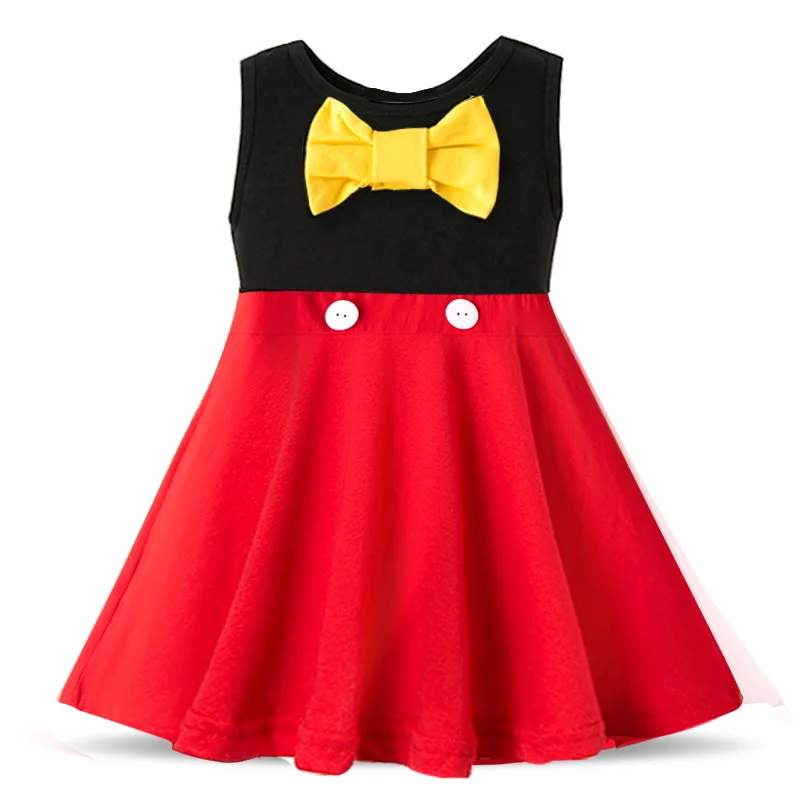 Модные Детские платья для девочек, костюм Белоснежки на Хэллоуин, платья принцессы, детская одежда, платье с Минни Маус для маленьких девочек - Цвет: As photo