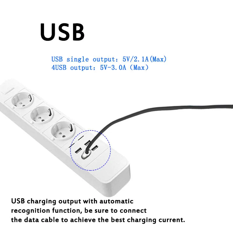 Smart Wifi power Strip второе управление беспроводной Wi-Fi пульт дистанционного управления 3AC EU Outlet 4USB Быстрая зарядка порты переходник розетка