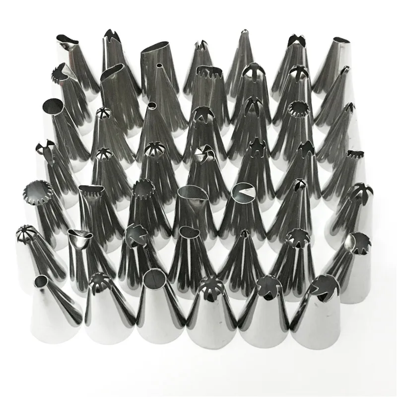 48Pcs/Set Silicone Pastry Bag Tips Kitchen DIY Icing Piping Cream Reusable 48 Nozzle Set Cake Decorating Tools Cake Accessories cake decorating tip set cake icing nozzles baking nozzle set cake decorating nozzle set