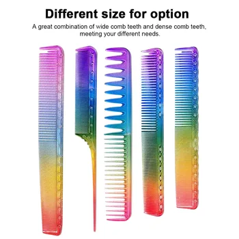 

Colorful Haircut Comb Hair Cutting Styling Comb Grooming Comb Anti-static Barber Clipper Comb Salon Tool Hairdressing Brush