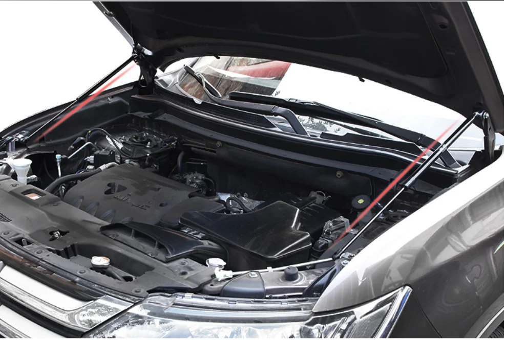 2 pсs две стороны авто капот газовые Распорки амортизаторы подъемные опоры для Mitsubishi outlande 2013- автомобильные аксессуары
