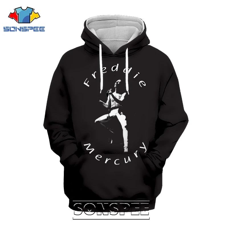 SONSPEE 3D Print Freddie Mercury Hoodie Men Women Casual Rock Coat Streetwear Hip Hop Pullover Tops Legend Singer Sweatshirt (9)