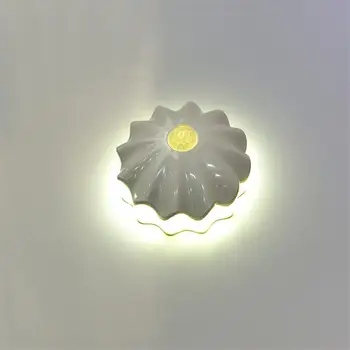 

SOLLED Movement Induction Lamp Shell Shape Corridor Light Wall Lamp Yellow White LED USB Rechargeable or Battery Powered