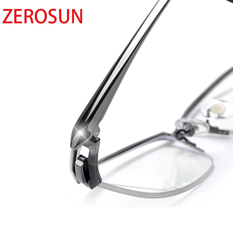 Zerosun титановая оправа для очков мужские 18 г Брендовые очки широкие негабаритные