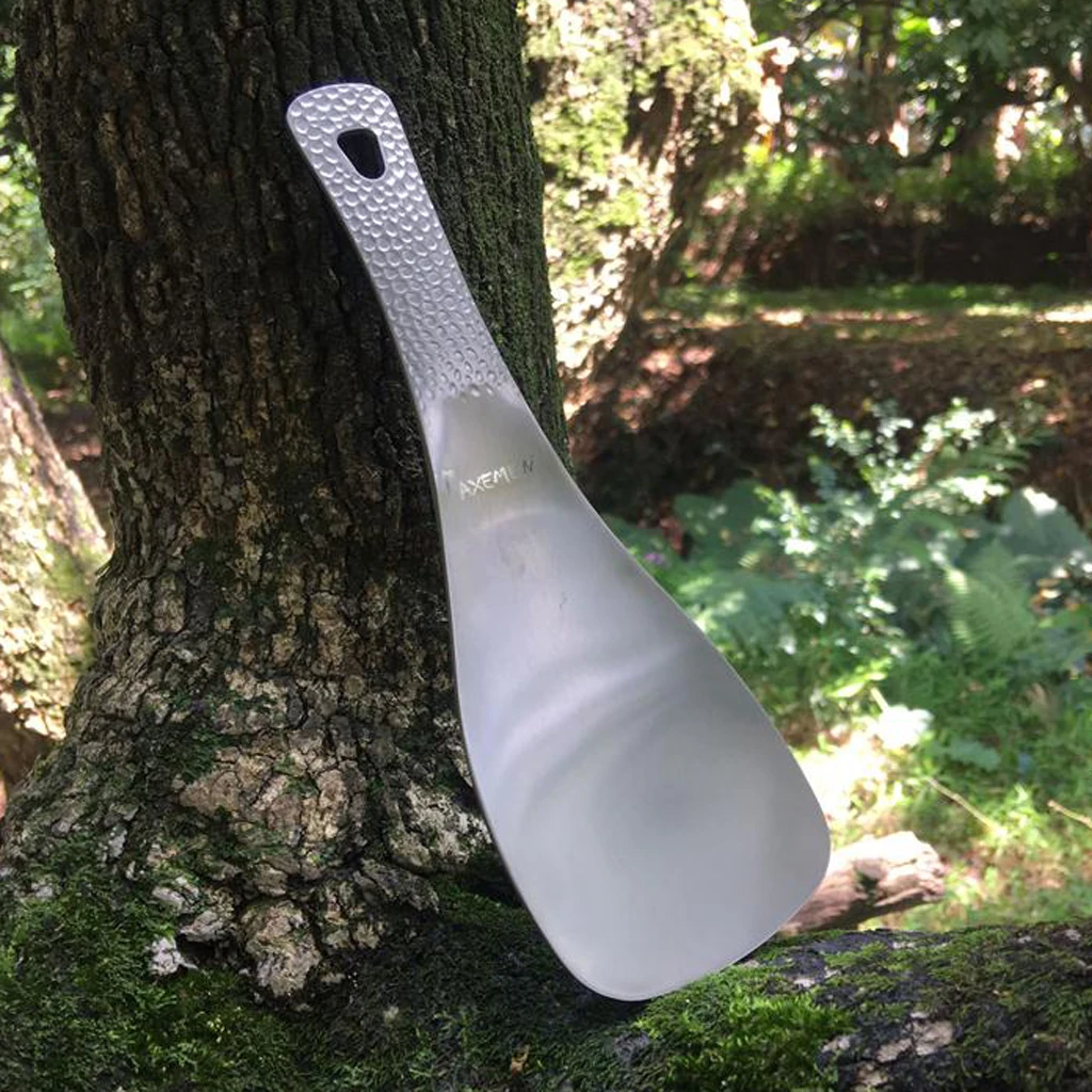 Outdoor Titanium Rice Spoon Cooking Shovel Flat Home Kitchen Scoop Paddle