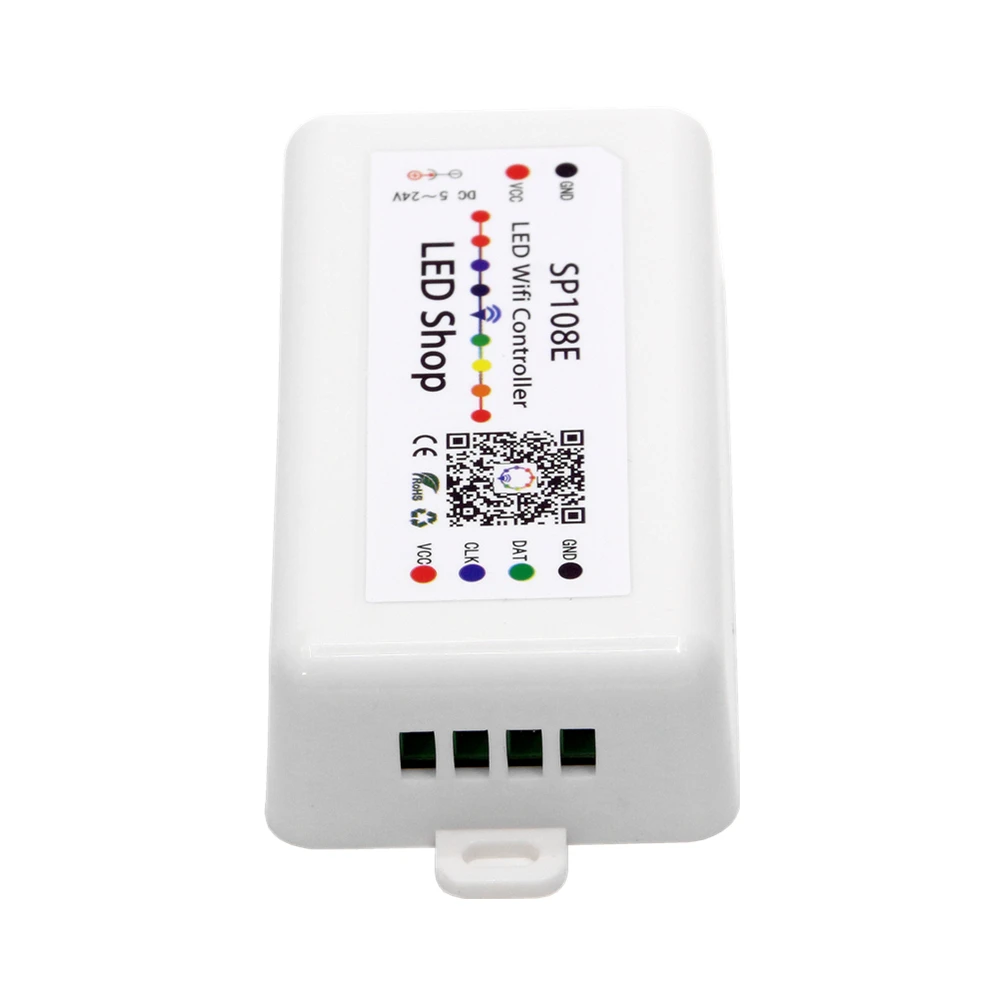 SP108E светодиодный Wi-Fi магический контроллер WS2812B WS2813 и т. Д. Светодиодная лента Модуль светильник Smart APP Беспроводное управление IOS 10/Android 4,4 DC5-24V