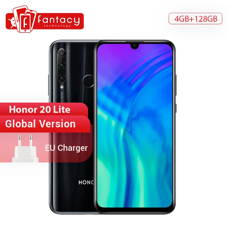 Глобальная версия смартфона Honor 20 Lite 4 Гб 128 ГБ 32 МП фронтальная камера Kirin 710