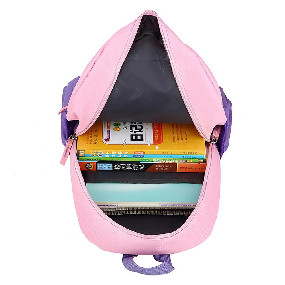 2021 New Disney Children's Backpack Cartoon Anime Print Snow White Kids Backpack Purple Breathable Elementary School Backpack