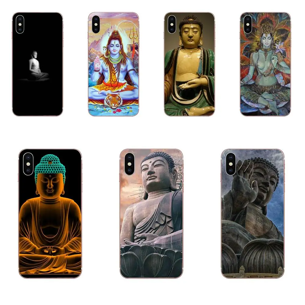 Мягкие силиконовые прозрачные чехлы из ТПУ благословение Будды черного цвета