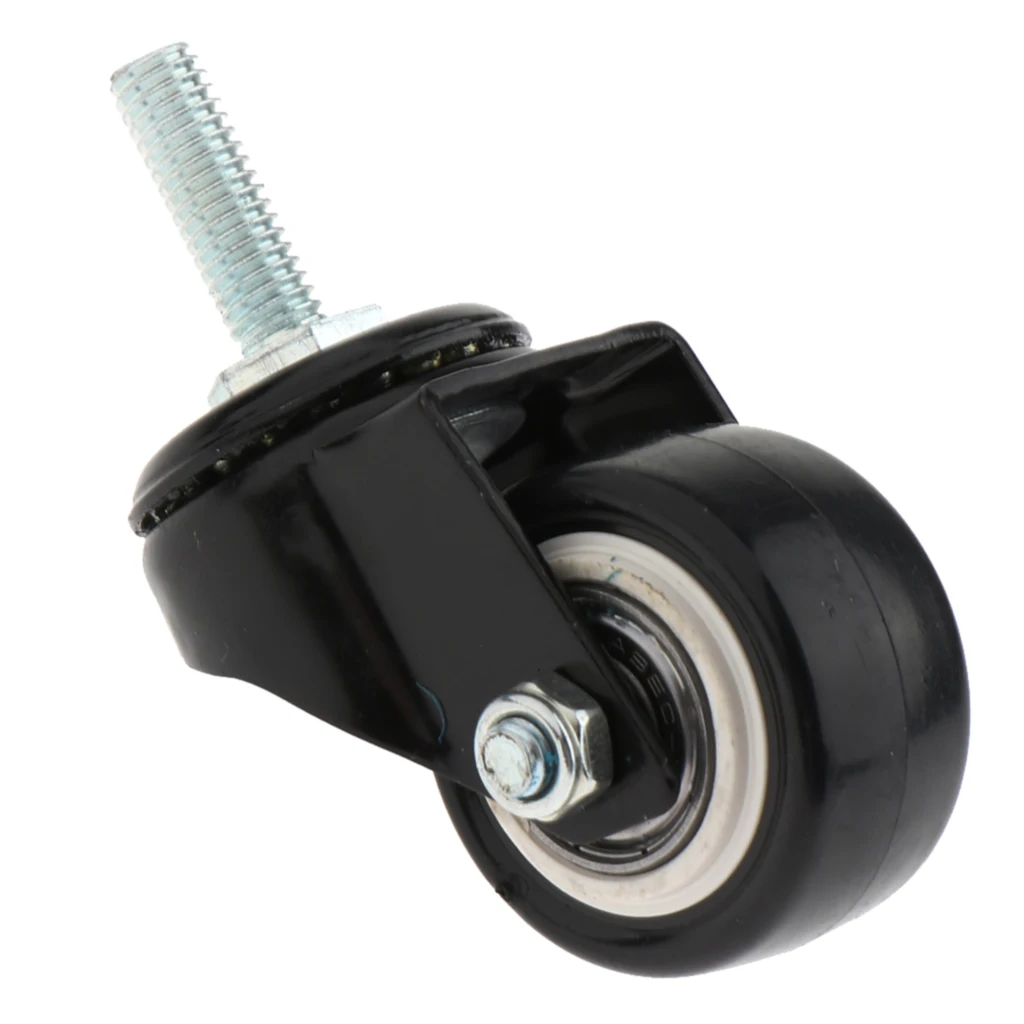 1.5 Inch PU Replacement Caster Swivel Furniture Wheels Floor Protecting Office Chair Swivel Caster Threaded Stem, Black 1.5 Inch PU Replacement Caster Swivel Furniture Wheels Floor Protecting Office Chair Swivel Caster Threaded Stem, Black