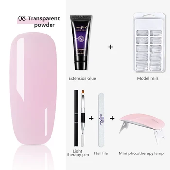 

Nail Art Set 15ml Nail Extension Gel Crystal Nail Free Paper Holder Solid Quick-drying Model Extension Glue Set Dropship TSLM1