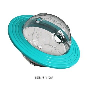 

UFO Shape Interactive Dog Puppy Food Treat Ball Fly Disc Toy Shaking Leakage Food Container Dog Slow Feed Pet Tumbler Toy