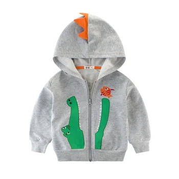 

LZH Kids Cartoon Crocodile Jacket 2020 New Autumn Winter Jacket For Boys Sports Hooded Outerwear Coat For Girls Children Clothes